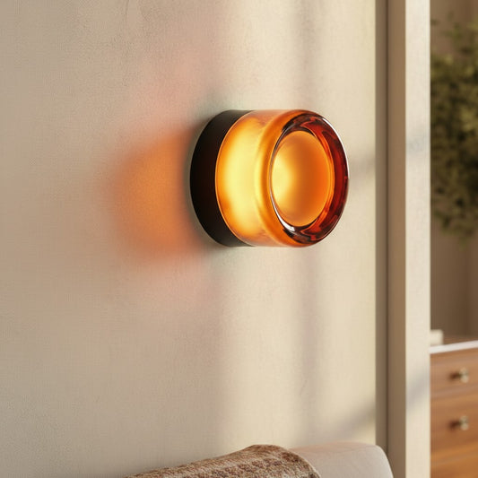 Applique murale moderne Souta à dôme LED en verre alvéolé