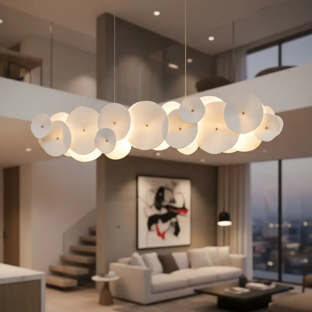 Stalyn Modern Ceramic Linear Round LED Chandelier