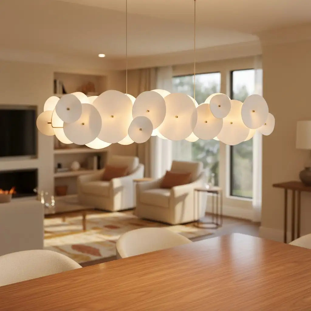 Stalyn Modern Ceramic Linear Round LED Chandelier