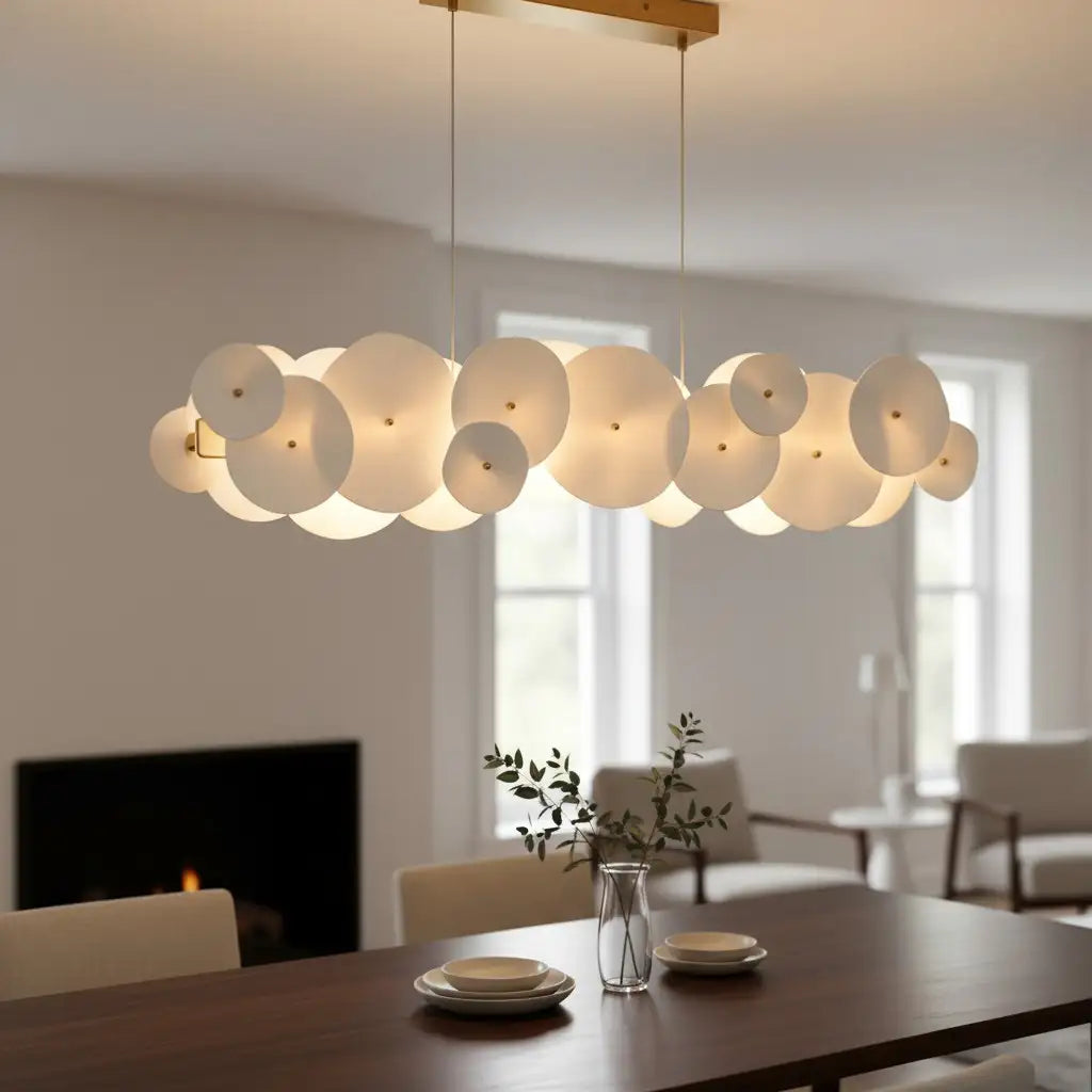 Stalyn Modern Ceramic Linear Round LED Chandelier