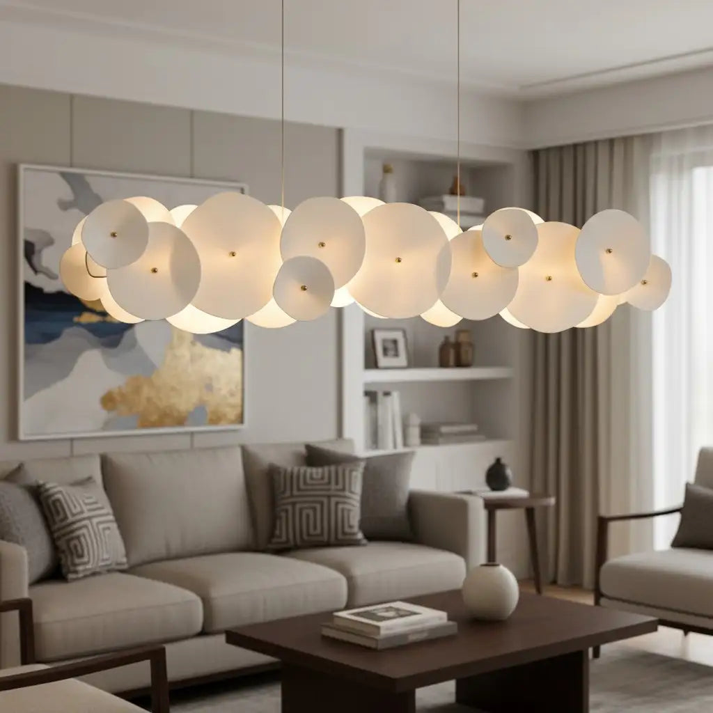 Stalyn Modern Ceramic Linear Round LED Chandelier