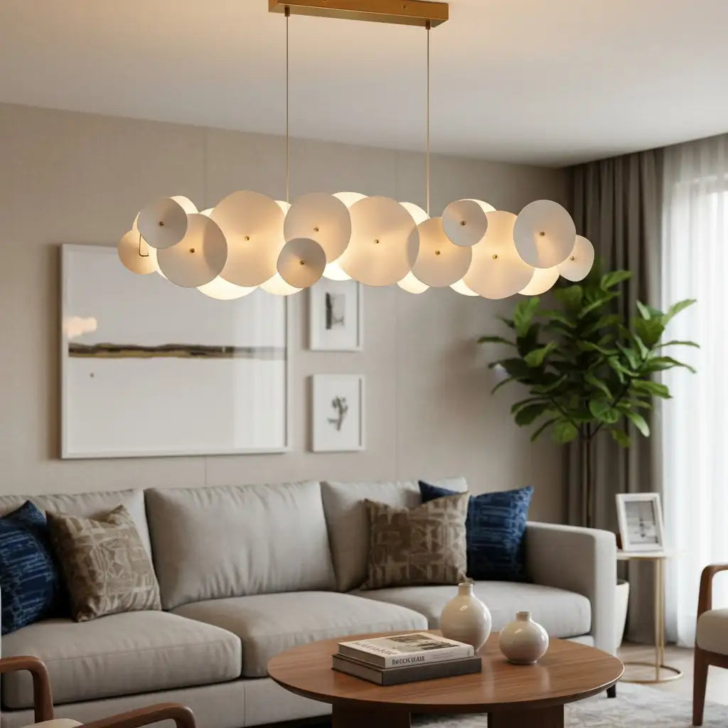 Stalyn Modern Ceramic Linear Round LED Chandelier