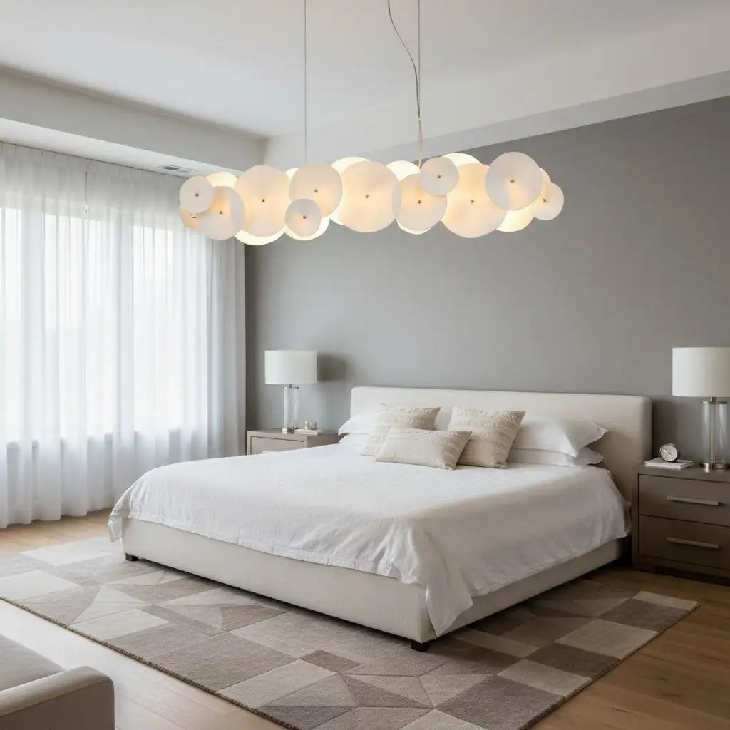 Stalyn Modern Ceramic Linear Round LED Chandelier