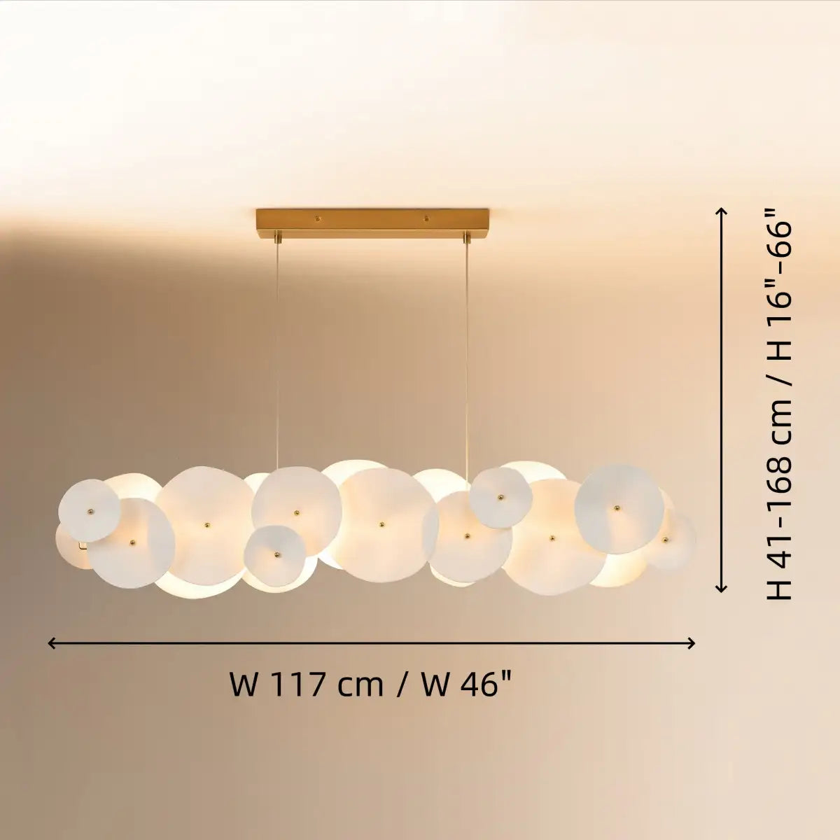 Stalyn Modern Ceramic Linear Round LED Chandelier