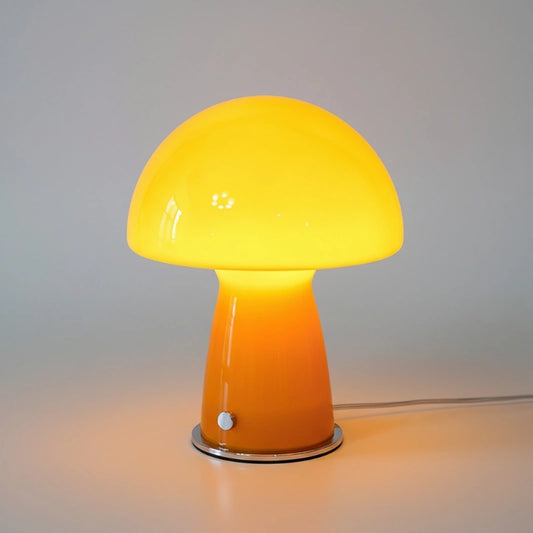 Sylas Moderne orange Bauhaus Pilz-Tischleuchte 