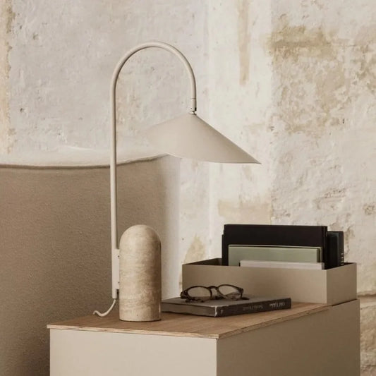 Takumi Modern Swivel Marble Base Leaf Table Light
