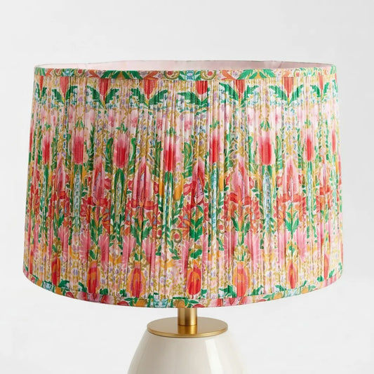 Talus Country Floral Pleated Fabric Lamp Shade