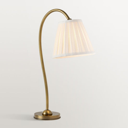 Tansy Vintage Curved Elegant Pleated Shade Table Lamp