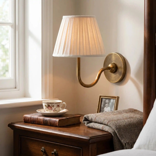 Tansy Klassiek Traditionele Geplooide Schaduw Wandlamp