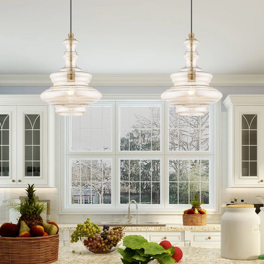 Taran Industrial Art Geometric Glass Pendant Light