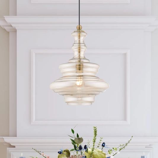 Taran Industrial Art Geometric Glass Pendant Light