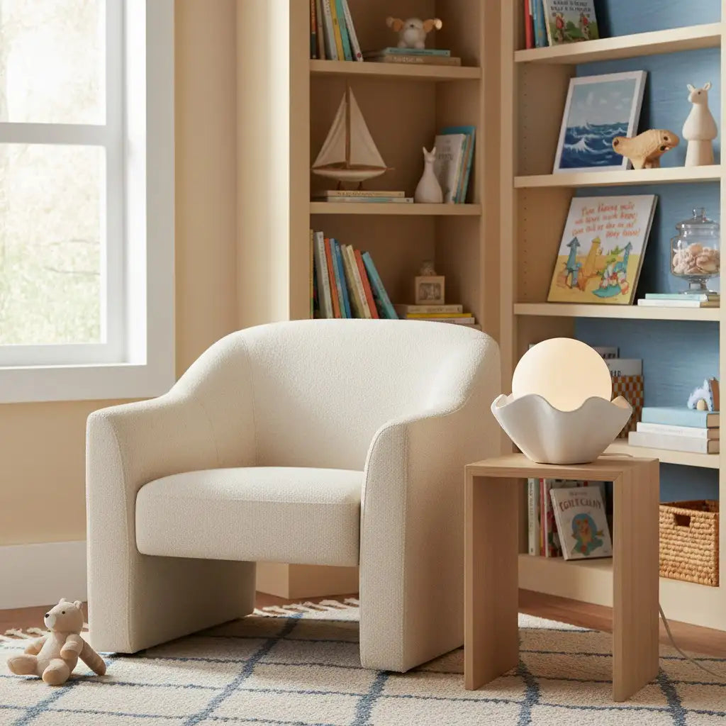 Thalassa Modern Wavy Shell Ceramic Table Light