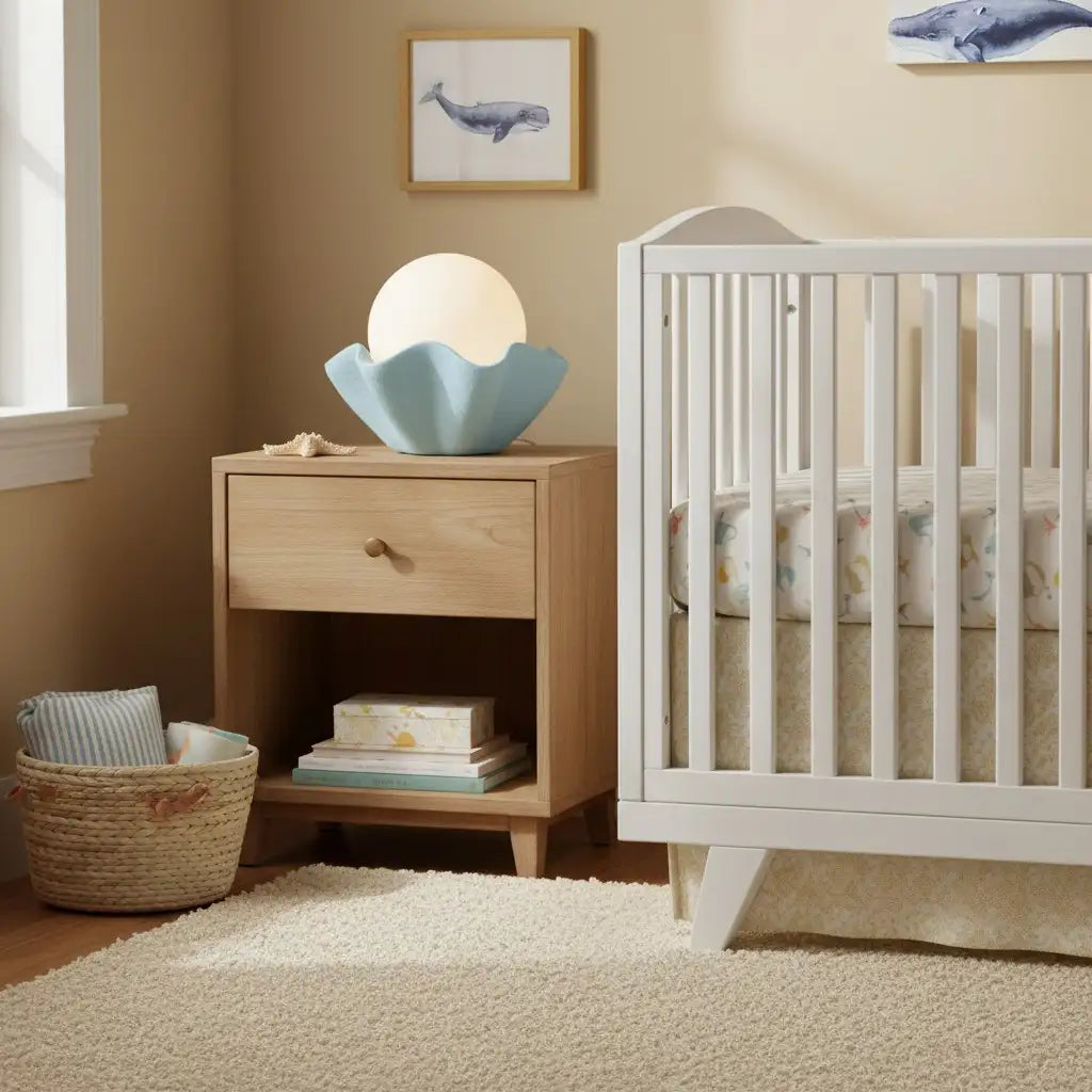 Thalassa Modern Wavy Shell Ceramic Table Light