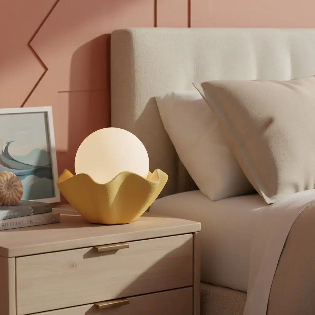 Thalassa Modern Wavy Shell Ceramic Table Light