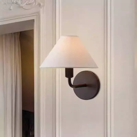 Amelia Nordic Minimalist Fabric Cone Wall Sconce