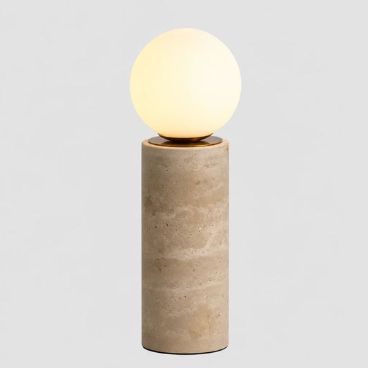 Theo Modern Minimalist Travertine Table Light