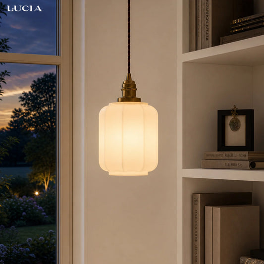 Thoosa Moderne Kreative Laternen-Glas-Pendelleuchte