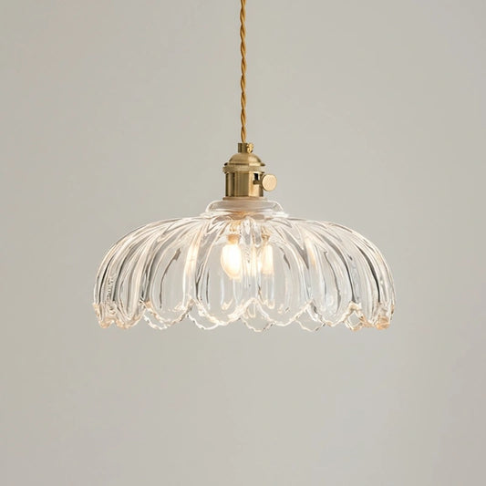 Typhon Retro Pastoral Glass Flower Pendant Light