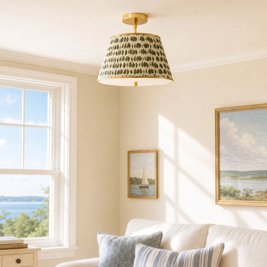 Ursula Vintage Country Brass Printed Pleated Ceiling Lamp (40).webp__PID:cf1c799c-59a7-4f69-975b-7dcc213a5d6f
