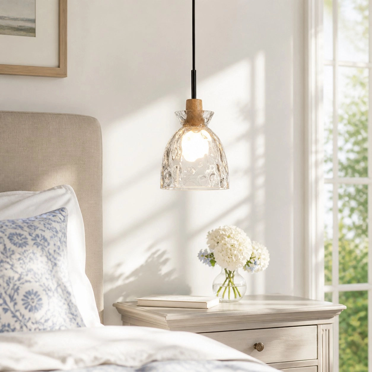 Vale Farmhouse Hammered Glass Dome Pendant Light 2 (8).webp__PID:3234e41f-6238-4b80-ba8c-cedb27b3e33e