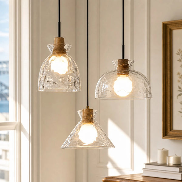 Vale Boerderij Geslagen Glas Koepel Hanglamp