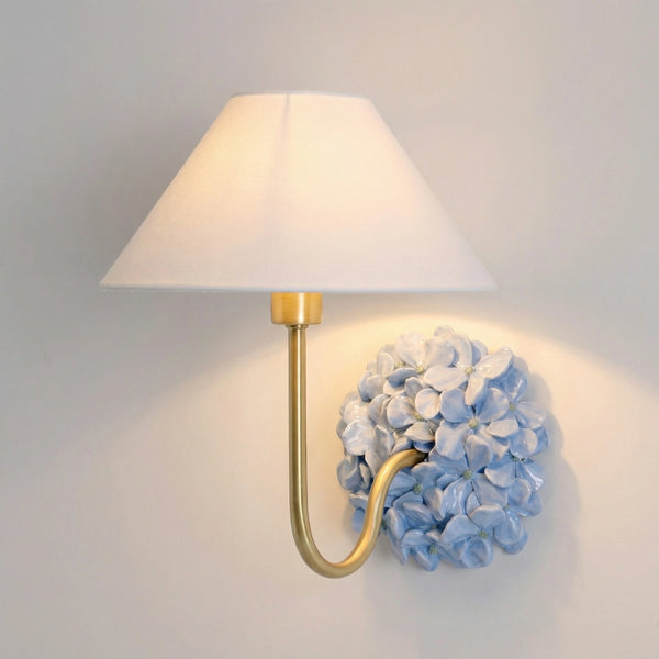 Vanya Modern Art Deco Floral Resin Wall Sconce