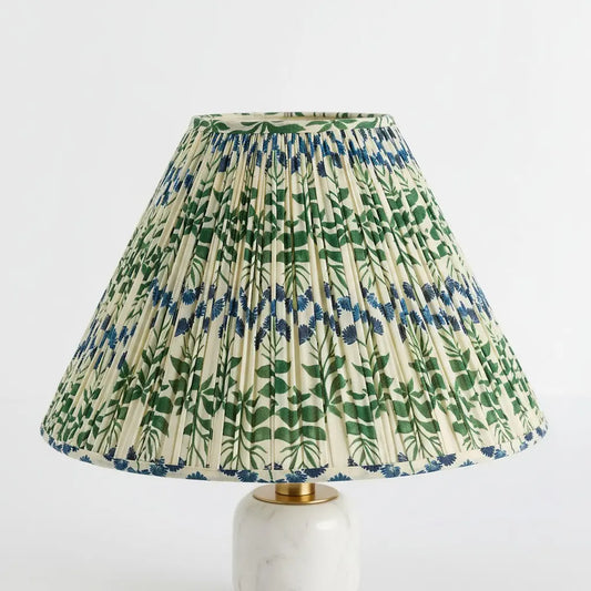 Verae Country Plant Printed Pleated Fabric Lamp Shade