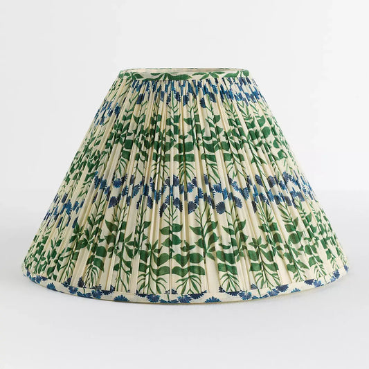 Verae Country Plant Printed Pleated Fabric Lamp Shade