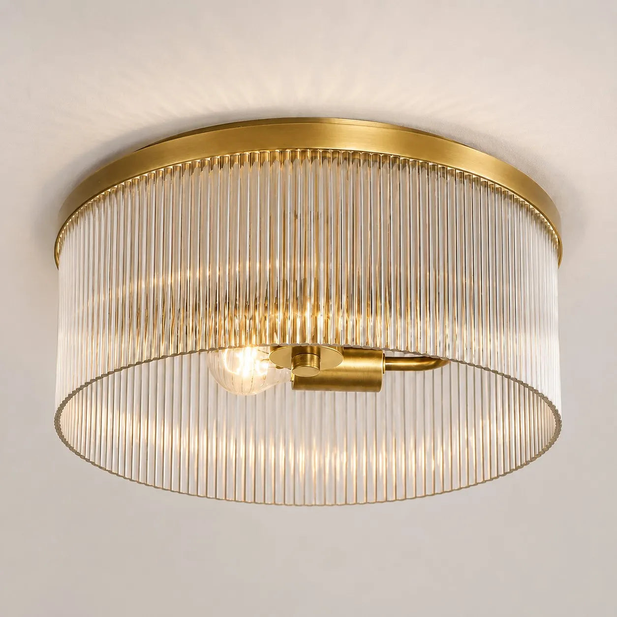 Serie aus geripptem Glas