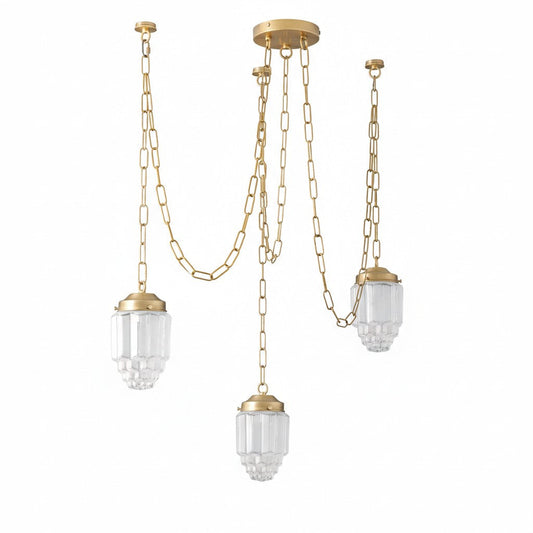 Rory Chain-Drop Glass Chandelier