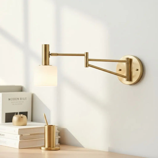 Modern Porcelain Swing Arm Wall Sconce