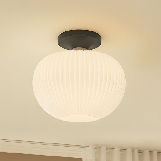 Wesley Modern Organic Milk Glass Ceiling Light