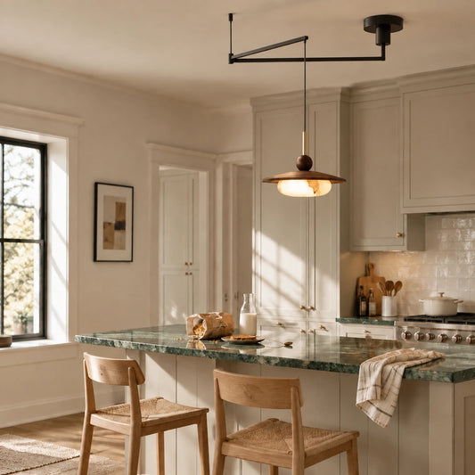 Windsor Modern Adjustable Alabaster Pendant Light