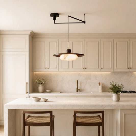 Windsor Modern Adjustable Alabaster Pendant Light