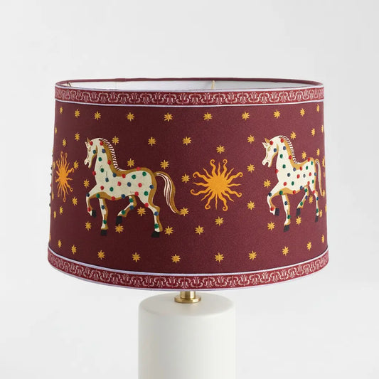 Yara Vintage Fairytale Sun Horse Drum Lamp Shade