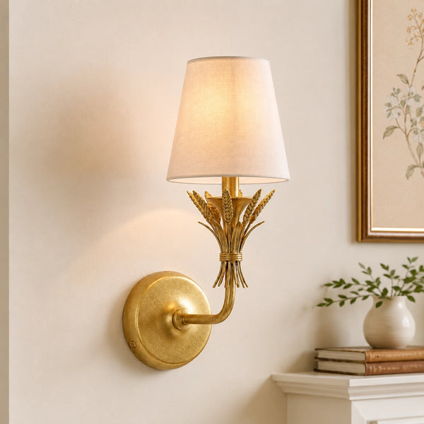 Zoriel Rustic Botanical Forged Iron Wall Sconce
