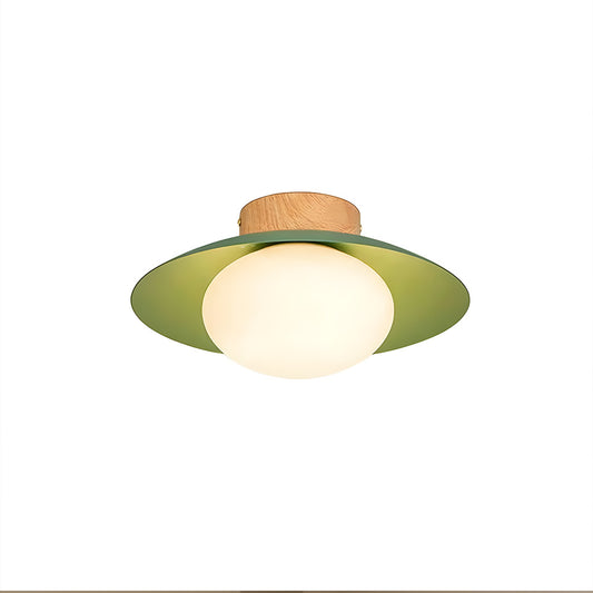 Cymo Minimalist LED Round Metal and Glass Ceiling Light