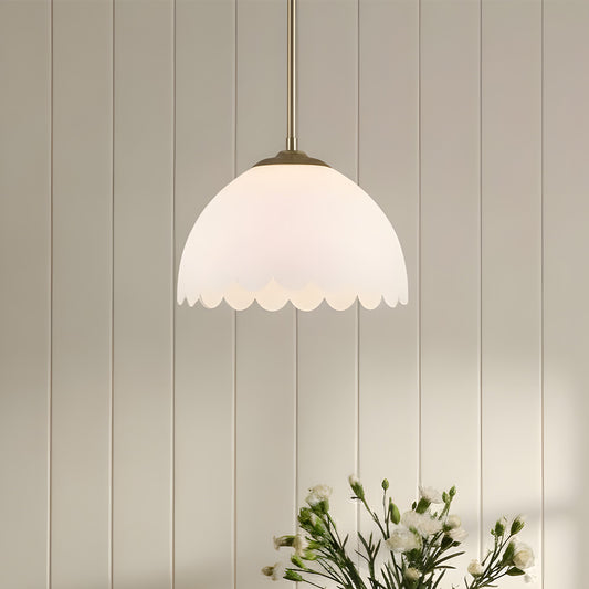 Winston Modern Milk Glass Globe Pendant Light