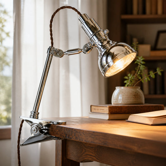 Pryth  Industrial Adjustable Metal Dome Table Light