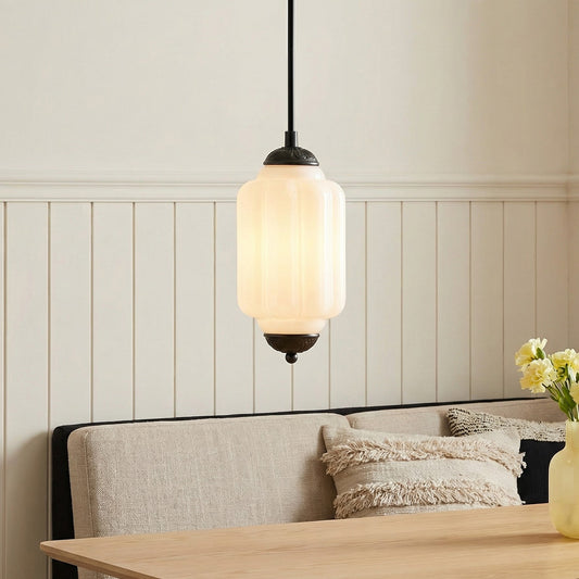 Lumi Milk Glass Eloise Pendant Light
