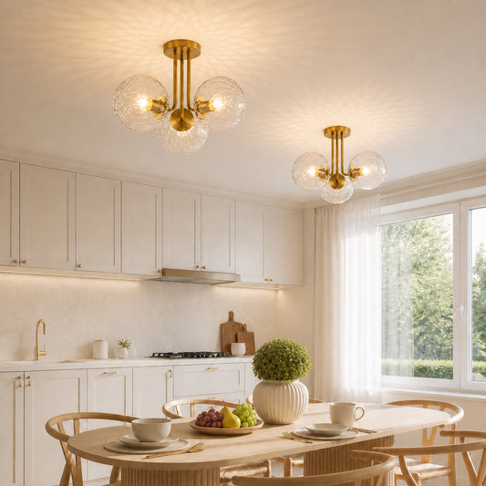 Orelisse Modern Water Ripple Glass Ceiling Light