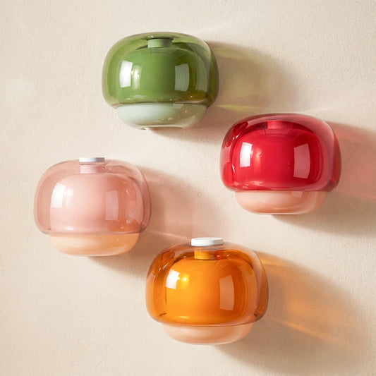 Sanae Modern Colorful Glass Shade Wall Sconce
