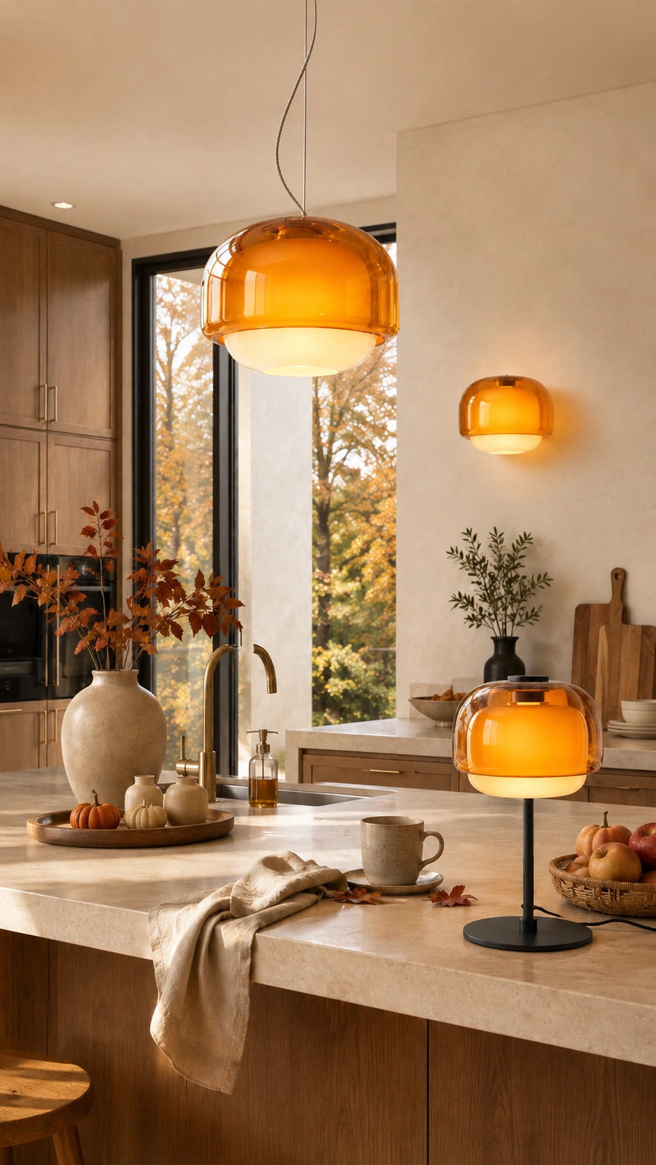Fall Coulor Glass Lighting