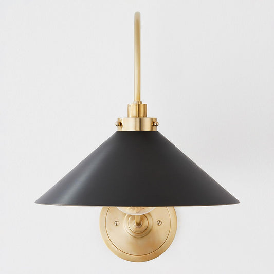 Ansel Industrial Metal Flared Wall Sconce