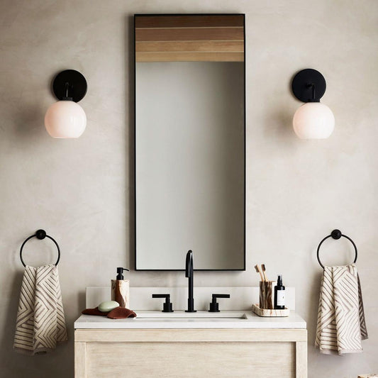 Elodie Modern Milk Glass Globe Wall Sconce