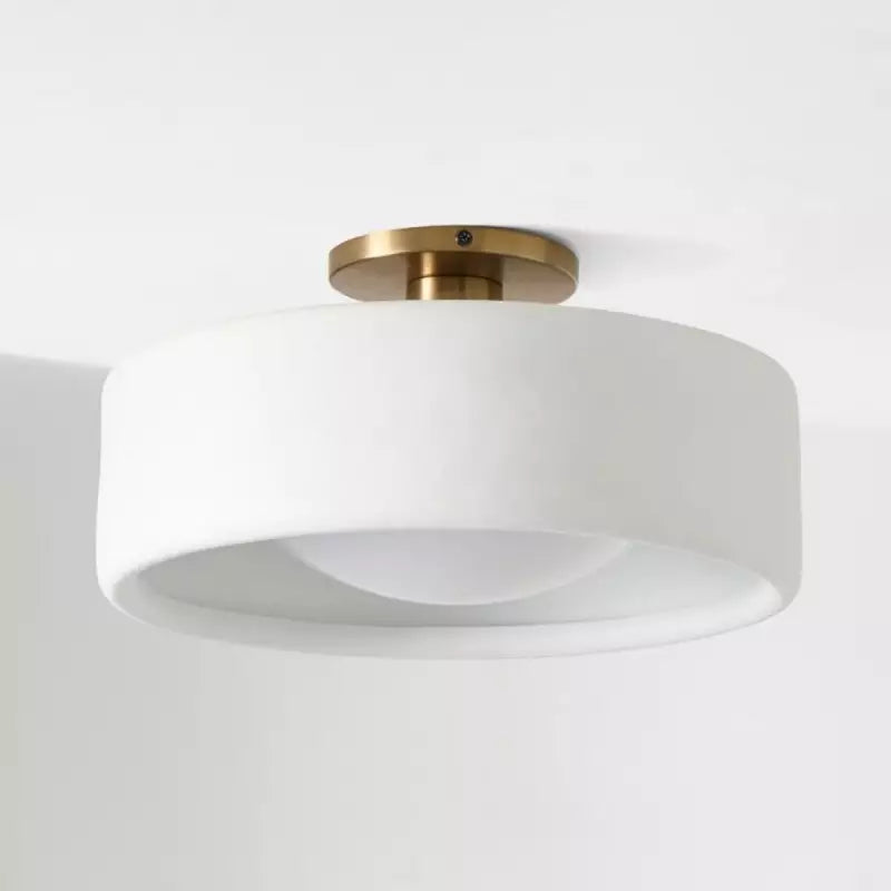 Modern Porcelain Semi Flush Mount Ceiling Light