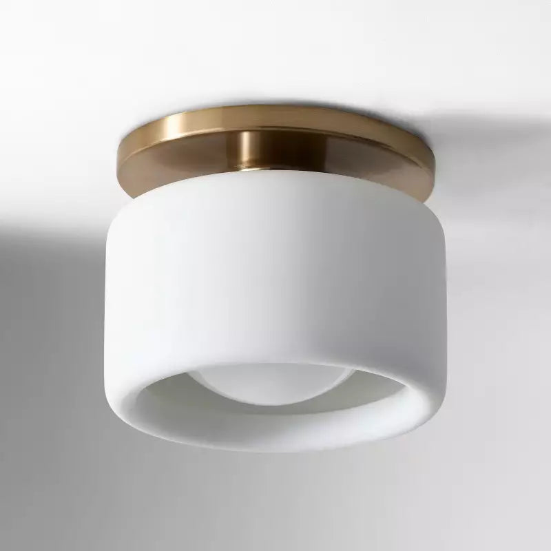 Modern Porcelain Semi Flush Mount Ceiling Light