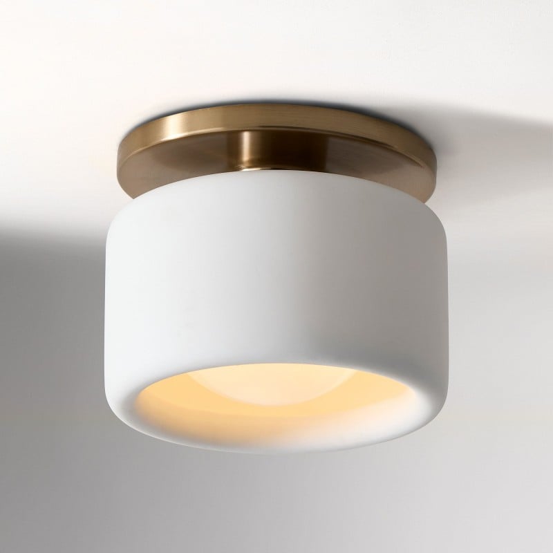 Modern Porcelain Semi Flush Mount Ceiling Light