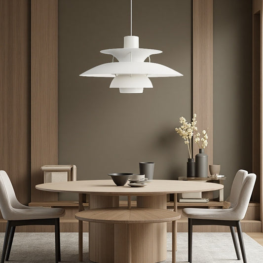 Scandinavian Multi-Tiered Metal Pendant Light