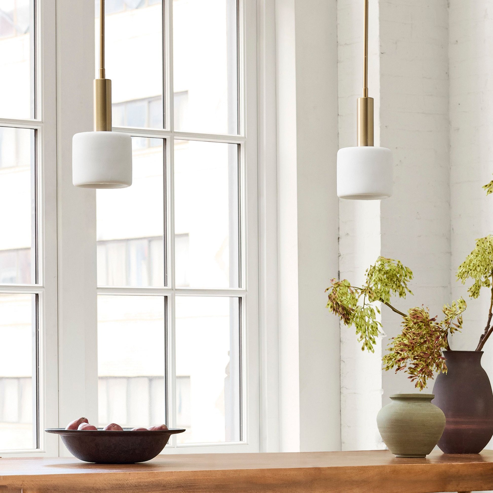 Modern Elegant White Porcelain Pendant Light | Lucia Living